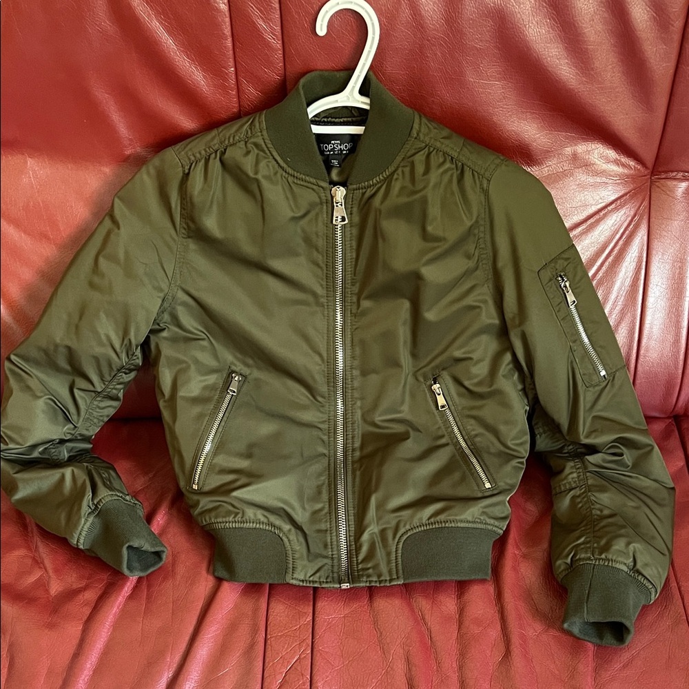Olive Green Bomber Jacket